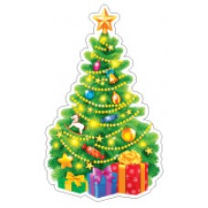 Плакат двухсторонний Елочка Новогодняя 230х220 мм