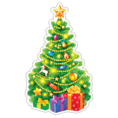 Плакат двухсторонний Елочка Новогодняя 230х220 мм