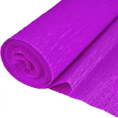 Бумага для творчества гофрированная  80 гр/м2 ,50*200см сиреневая Darvish