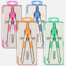 Готовальня 2 предмета   циркуль+грифель,в пластиковом футляре,цвет ассорти Darvish