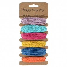 Для творчества Шпагат декоративный 6шт. в наборе, размер: 1,5мм *5м Darvish