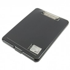 Планшет с прижимом А4 +папка для документов, черная,пластик Darvish