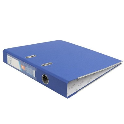 Папка регистратор 50мм А4, синяя с мет. окантовкой,карман Darvish