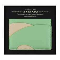 Картхолдер иск.кожа  для пластиковых карт, 105x75 мм, МЯТНЫЙ,1 отд,3 кармана, фигурная вырубка, запаянный край, подкладка Феникс