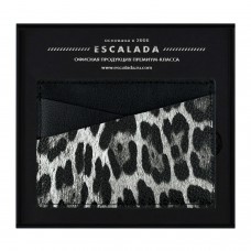 Картхолдер иск.кожа  для пластиковых карт , 105х70 мм,  ЛЕОПАРД СЕРЫЙ,запаянный край, Феникс