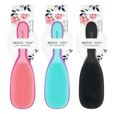 Расческа   для волос ,массажная, 22,5х6,5см, цвета АССОРТИ, 