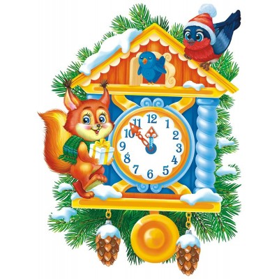 Плакат Новогодние часы  305х405мм