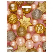 Пакет полиэтиленовый Золотые шары НГ 38х47 (60) с вырубной ручкой