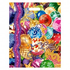 Пакет полиэтиленовый Новогодние шары НГ 41х51 (80) с вырубной ручкой