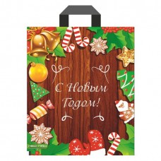 Пакет Полиэтиленовый Волшебный праздник НГ 28х34 (60) ручка петля