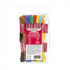 Для творчества Нитки  для вышивания (мулине), набор10 цветов, 10 м, хлопок, DEVELIA (Девелиа), 