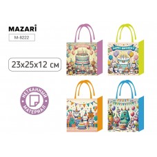 Пакет из нетканого материала С Днем рождения!, 23х25х12 см