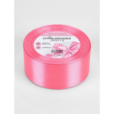 Для творчества Лента атласная №05 40мм*25±1ярд(23м±1м) ярко-розовый Арт Узор