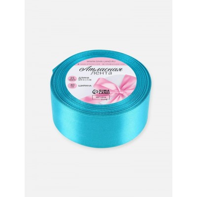 Для творчества Лента атласная №47 40мм*25±1ярд(23м±1м) бирюзовый Арт Узор