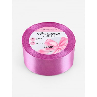 Для творчества Лента атласная №255(155) 40мм*25±1ярд(23м±1м) фиолетовый Арт Узор