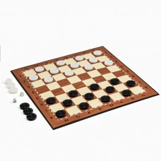 Игра настольная  Шашки , с доской 33 х 33 см, d-2.5 см. Импорт