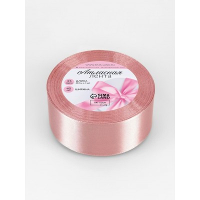 Для творчества Лента атласная №146(166) 40мм*25±1ярд(23м±1м) розовый Арт Узор