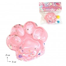 Игрушка антистресс  -мялка 6*7см. глиттер, Лапка Альянс