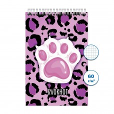Блокнот 48л. А6 спир. Лапки Альянс