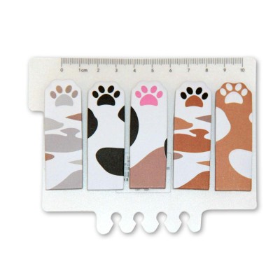 Закладки самоклеящиеся бумажн.  Мемо-стикеры ,5 сетов*20л. Лапки Альянс