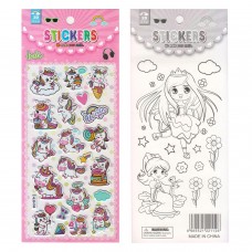 Для творчества Наклейки  объемнаые,  9*17,5см. Единорог , Альянс