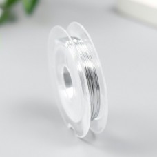 Для творчества Проволока  для бисера, 0,3 мм, 10 м, серебро Импорт