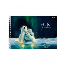 Альбом для рисования 40л спираль СЕМЬЯ МИШЕК,100 г/м2 Проф-Пресс