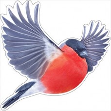 Украшение Снегирь  на скотче  199х198мм