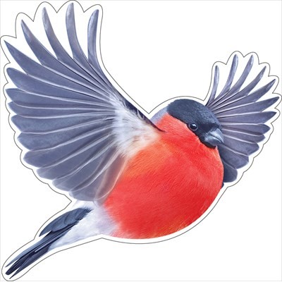 Украшение Снегирь  на скотче  199х198мм