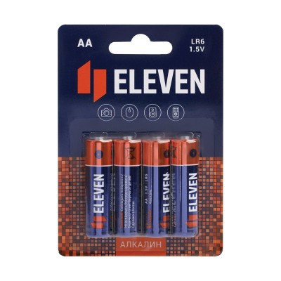 Батарейка LR 06  AA (пальчиковая) алкалиновая, BC4 Eleven