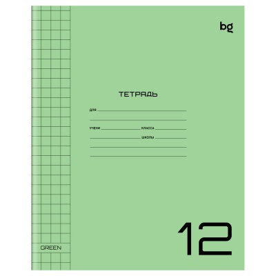 Тетрадь 12 листов крупная клетка   