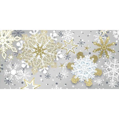 Конверт для денег Снежинки. Новый год. 84х168 мм