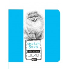 Скетчбук 165*165 сшивка MyArt. ПОМЕРАНСКИЙ ШПИЦ,48л., 160гр/м2 ,тв.обл., резинка Проф-Пресс