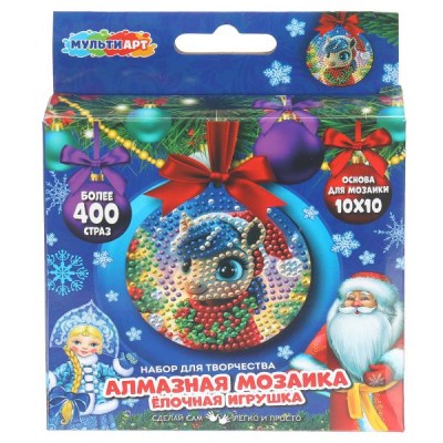  Алмазная мозаика в форме круга Лошадка