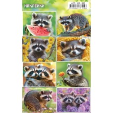 Наклейка Енотики на природе 97х160 мм