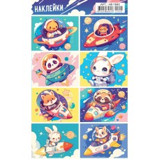 Наклейка Космос. Животные в космосе 97х160 мм