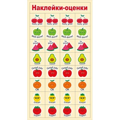 Наклейка Оценки 