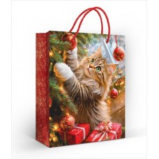 Пакет Бумажный Пушистый помощник НГ (M) 180х227х100 мм