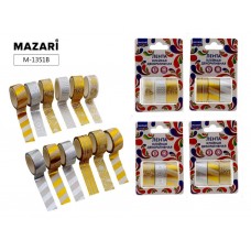 Для творчества Скотч декоративный (лента клейкая ) 1,5 см х 3 м, НАБОР 3 шт. Mazari