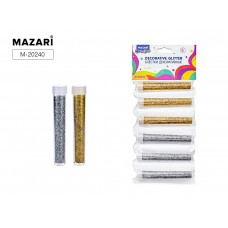 Для творчества Блестки декоративные Набор 6 шт.х4.5г, ЗОЛОТО/СЕРЕБРО Mazari