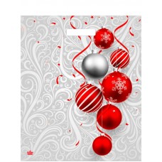 Пакет Полиэтиленовый Алый серпантин НГ 45х38 см (60) вырубная ручка