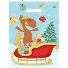 Пакет Полиэтиленовый Веселье НГ 31х40 (30) с вырубной ручкой