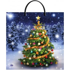 Пакет Полиэтиленовый Новогодняя красавица НГ 36х37(100) с пластс.ручками