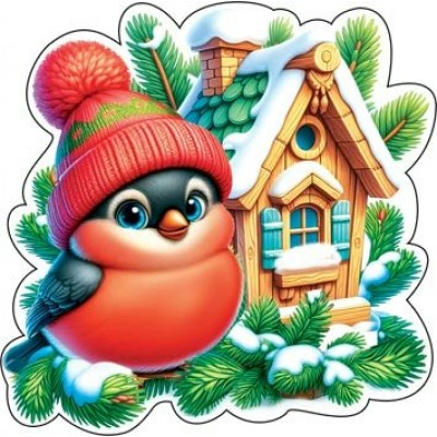 Украшение Снегирь 116х116 мм