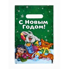 Пакет Полиэтиленовый «Новый год» 20х30(30) с вырубной ручкой