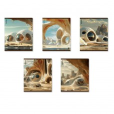 Тетрадь 48 листов клетка скрепка Dune, матовая ламинация,ассорти Erich Krause