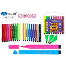 Фломастеры 18 цв. с кисточкой  