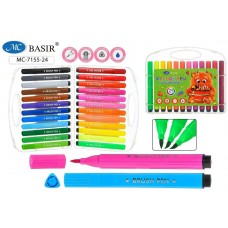 Фломастеры 24 цв. с кисточкой 