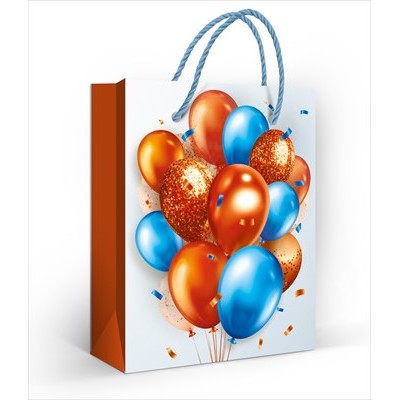Пакет Бумажный Оранжевые шары  110х135 мм(S)