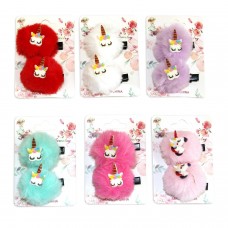 Заколка для волос  Набор зажимов, 2в1, 4см. Пушок, ЕдинорогР3144-23 Альянс